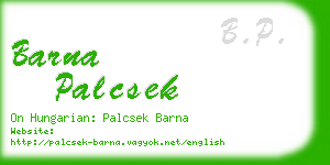 barna palcsek business card